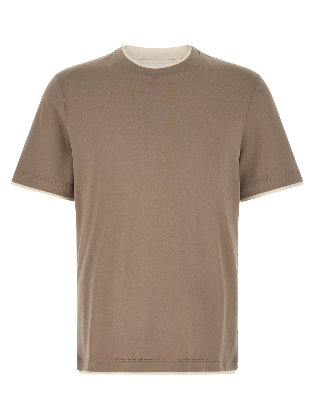Brunello Cucinelli Gray Cotton T-Shirt - Luxurious Comfort