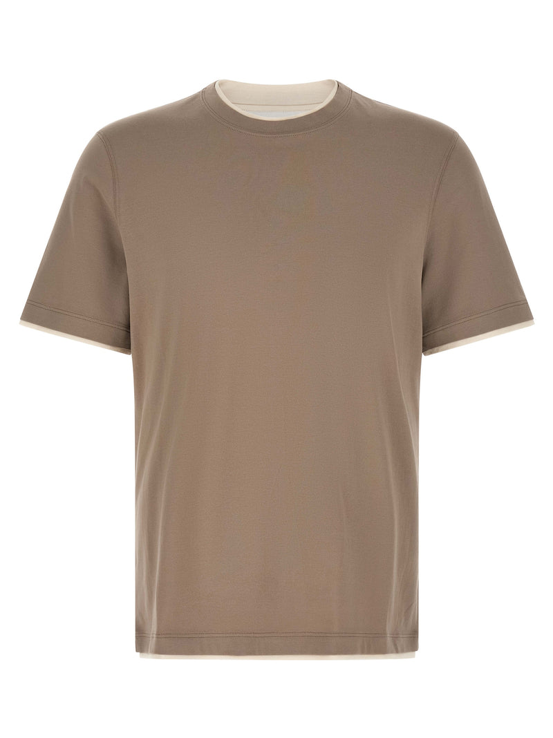Brunello Cucinelli Gray Cotton T-Shirt - Luxury Casual Wear