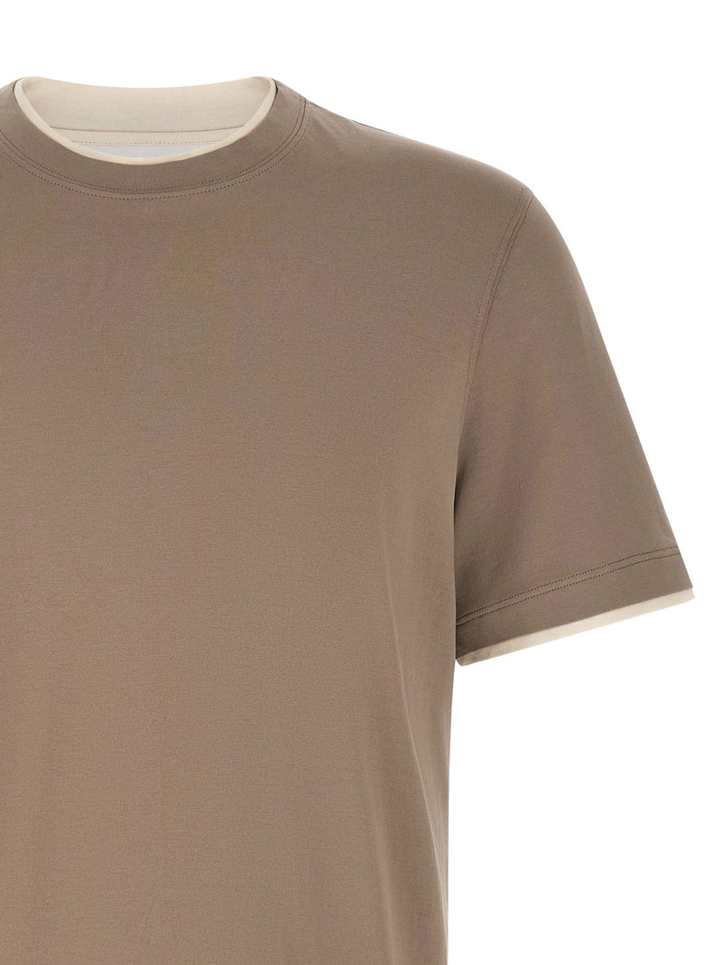 Brunello Cucinelli Gray Cotton T-Shirt - Luxury Casual Wear