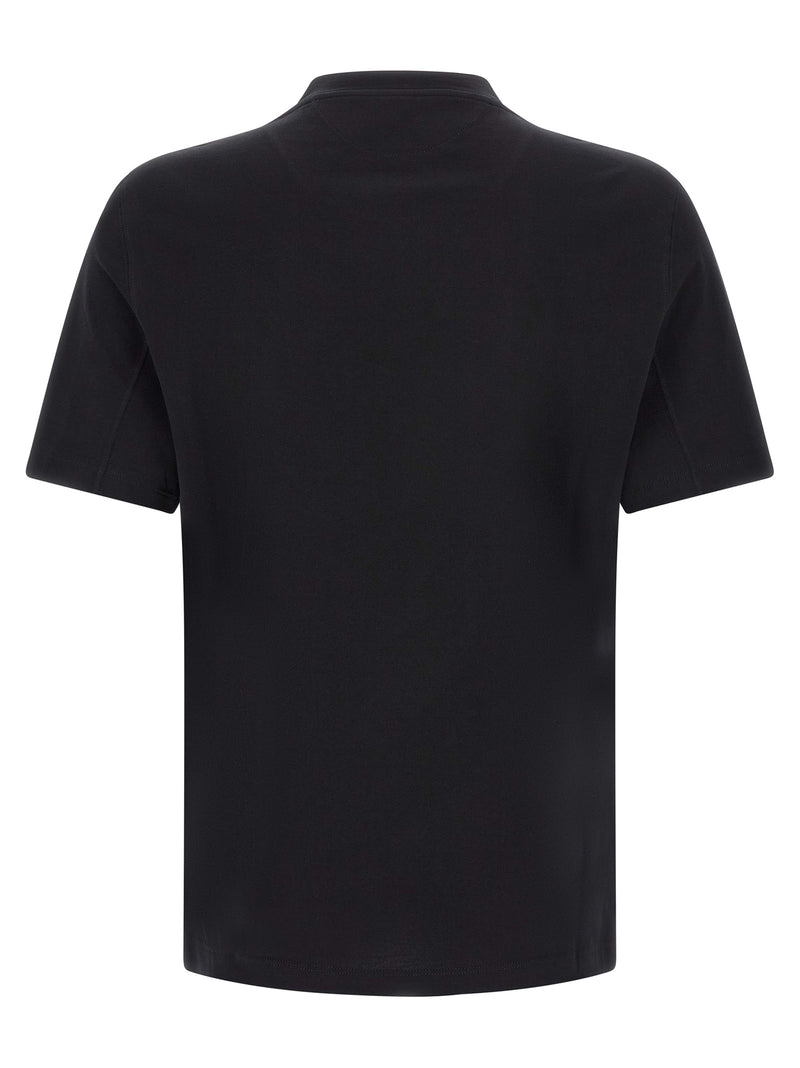 Brunello Cucinelli Black Cotton T-Shirt for Men