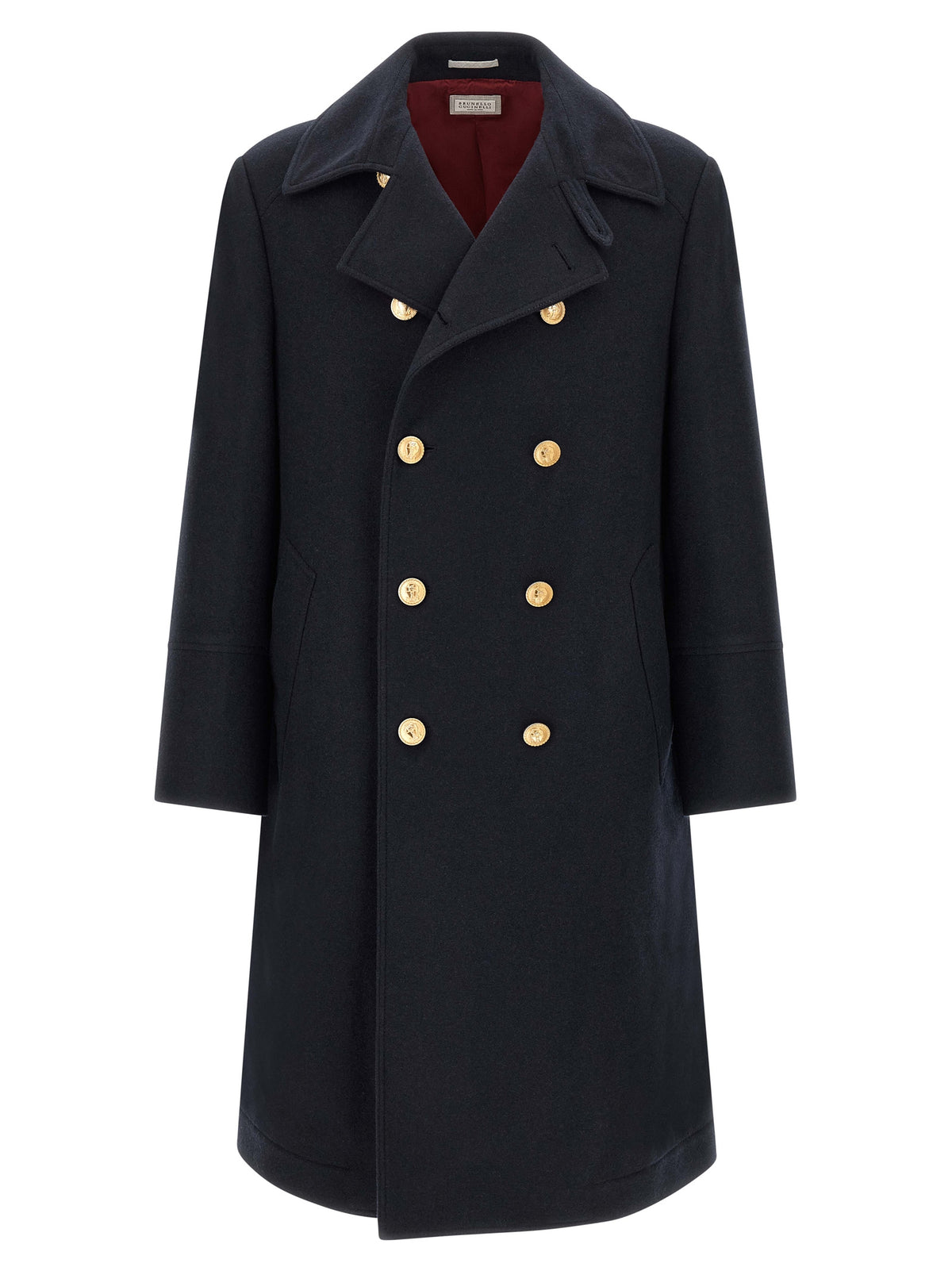 Brunello Cucinelli Blue Cashmere Coat for Men