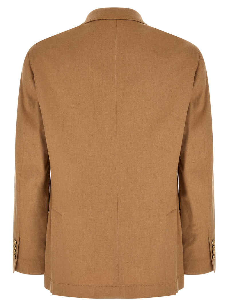 Blazer en Cachemire Beige Brunello Cucinelli