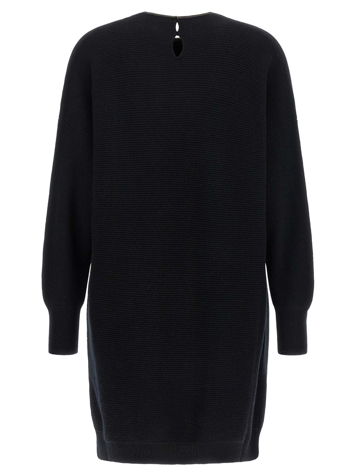 Brunello Cucinelli Black Virgin Wool Short Dress
