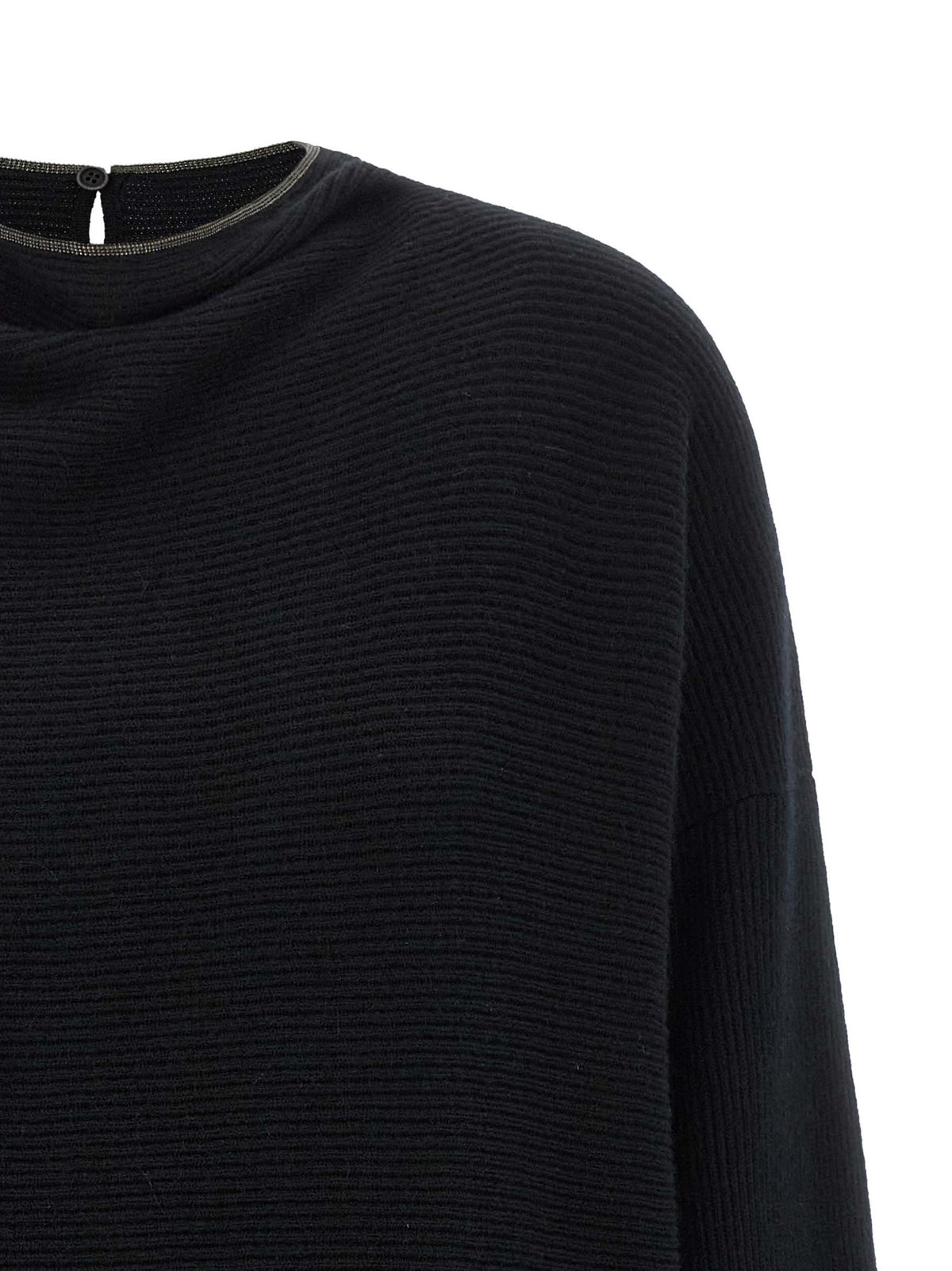 Brunello Cucinelli Black Virgin Wool Short Dress