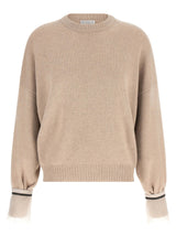 Brunello Cucinelli Beige Cashmere Cardigan for Women