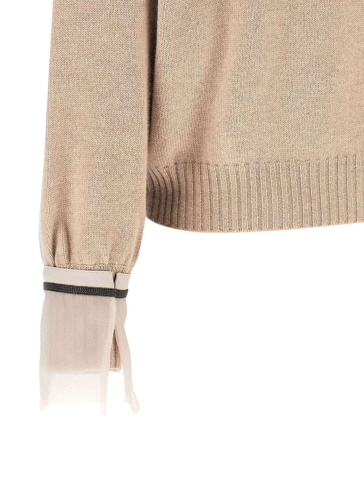 Brunello Cucinelli Beige Cashmere Cardigan for Women