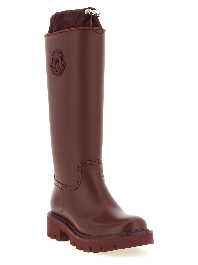 Moncler Bordeaux PVC Over The Knee Kickstream High Boots