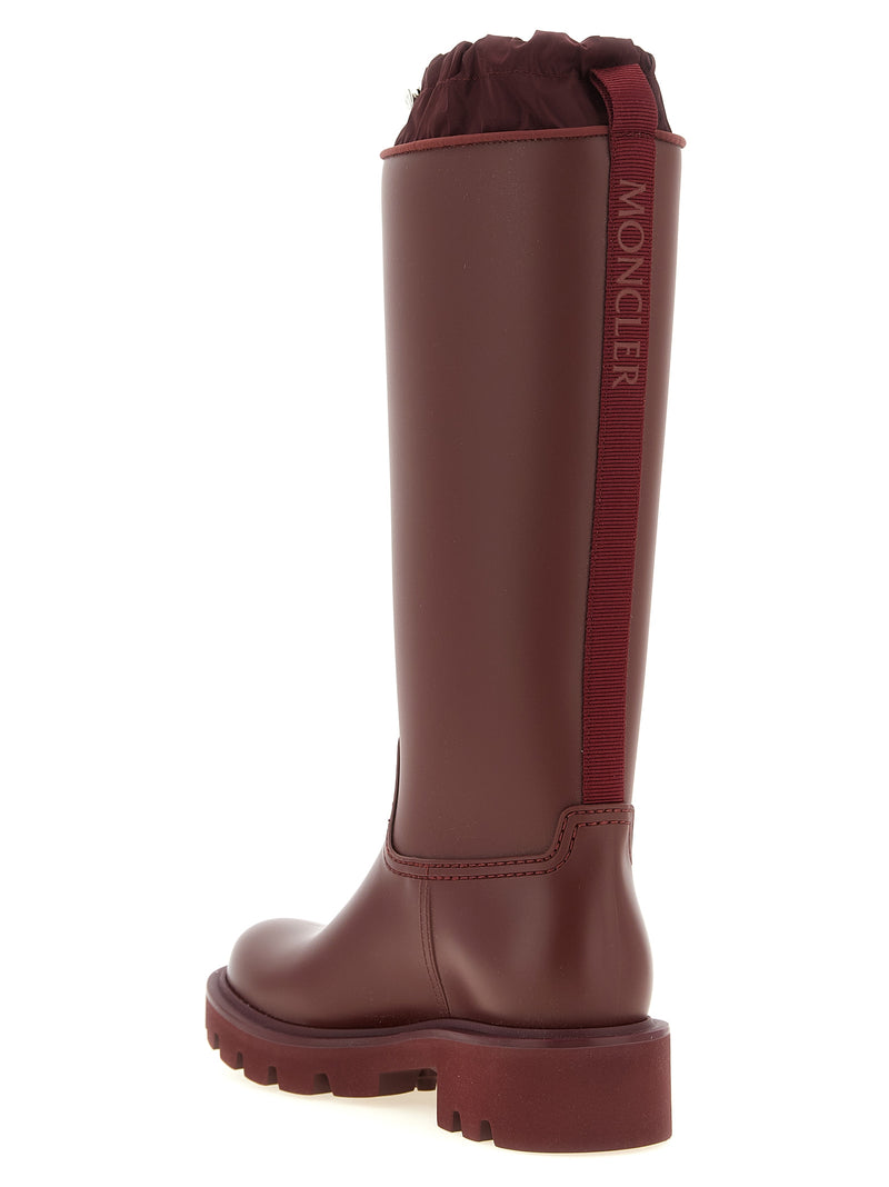 Moncler Bordeaux PVC Over The Knee Kickstream High Boots