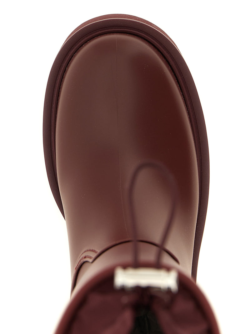 Moncler Bordeaux PVC Over The Knee Kickstream High Boots