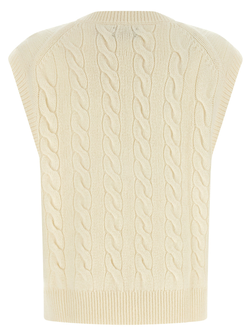 Polo Ralph Lauren White Wool Sleeveless Jacket