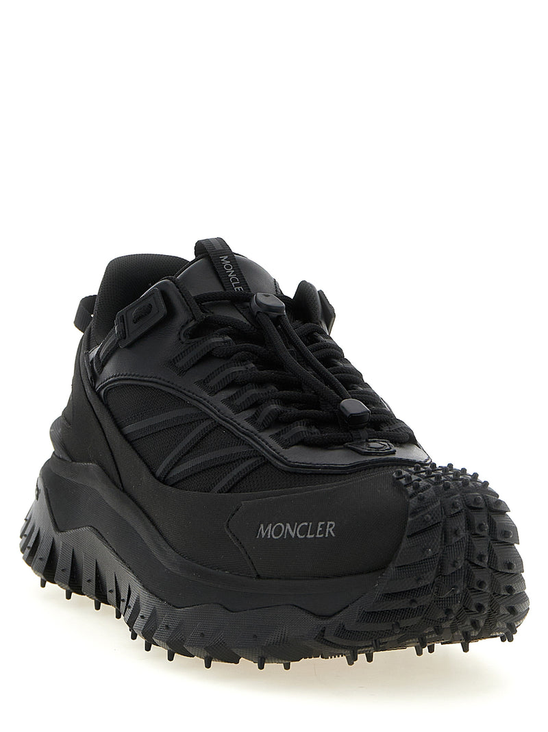 Moncler Trailgrip GTX Black Leather Athletic Sneakers