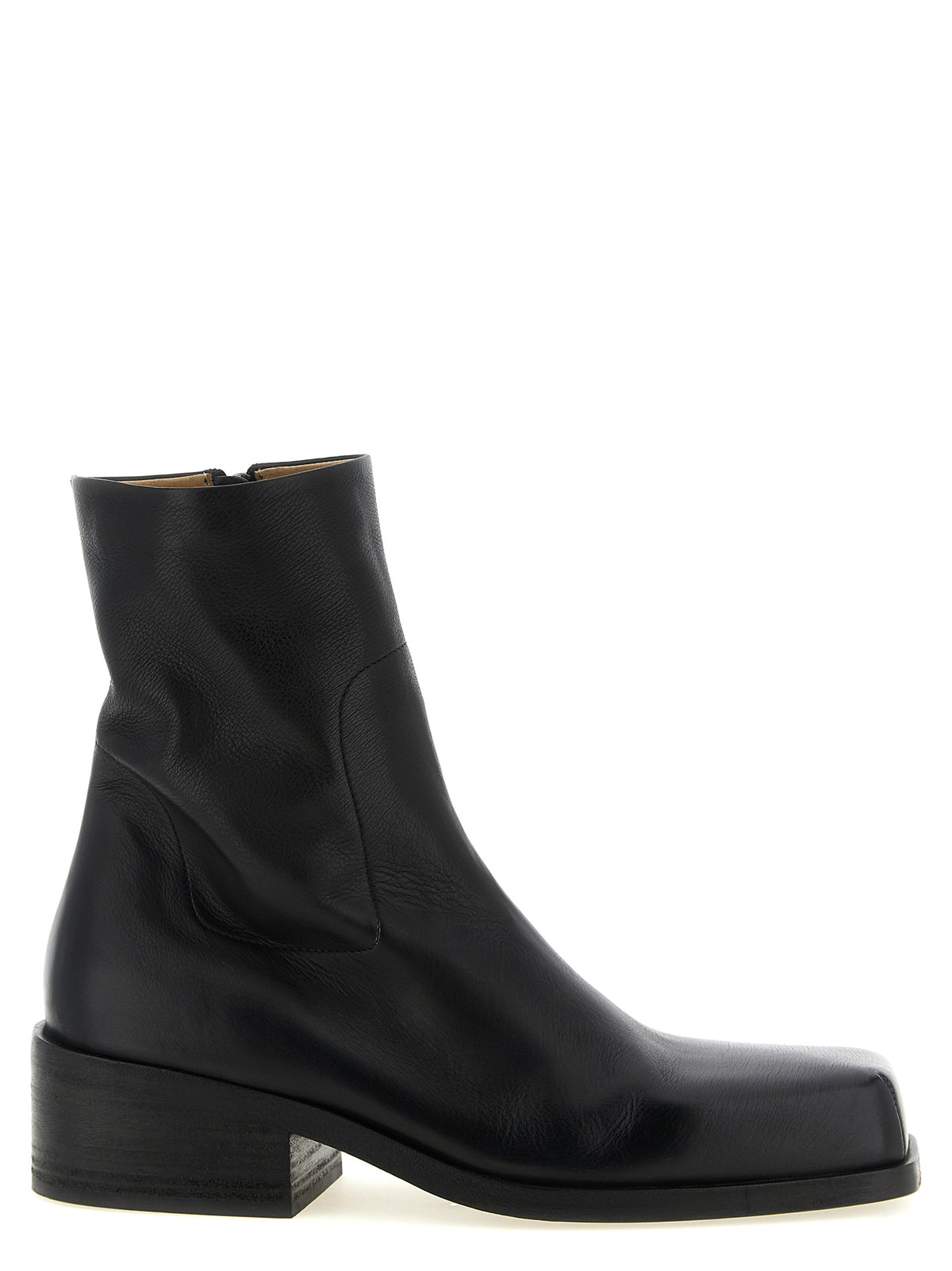 Marsell Black Calfskin Cassello Ankle Boots for Men