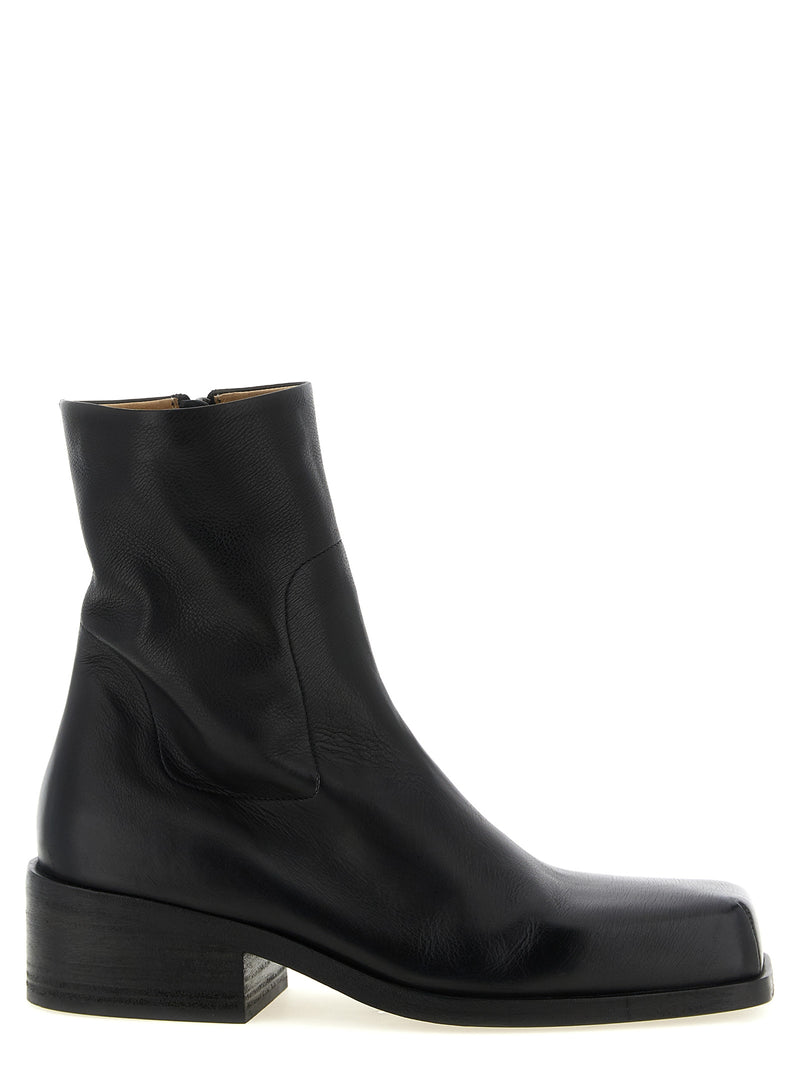 Marsell Black Calfskin Cassello Ankle Boots for Men