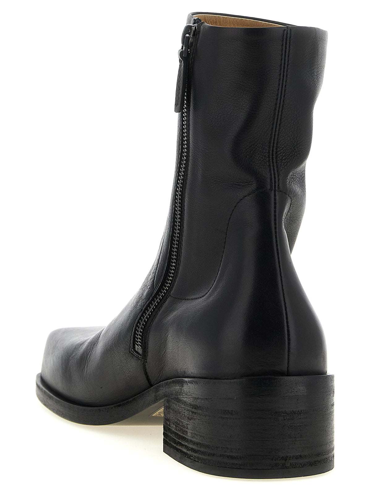Marsell Black Calfskin Cassello Ankle Boots for Men