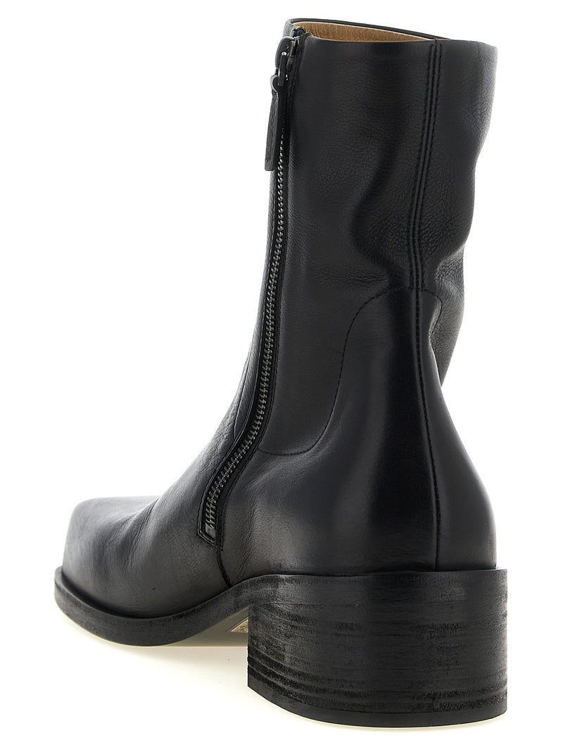 Marsell Black Calfskin Cassello Ankle Boots for Men