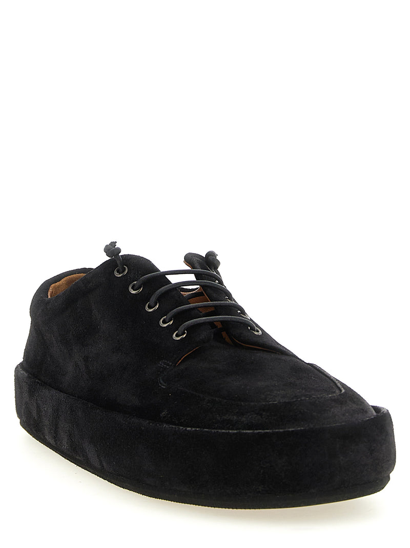 Marsell Cassapelle Black Calfskin Oxfords and Derbies