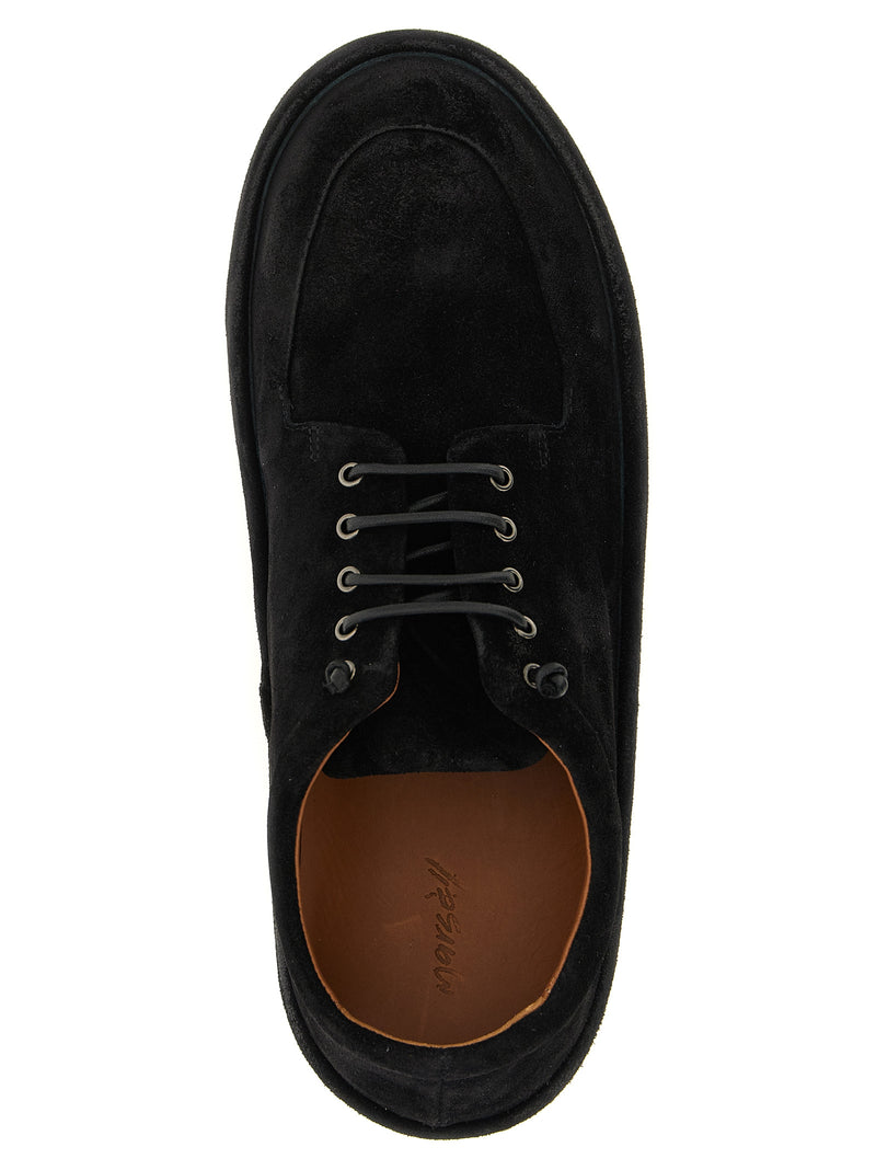 Marsell Cassapelle Black Calfskin Oxfords and Derbies