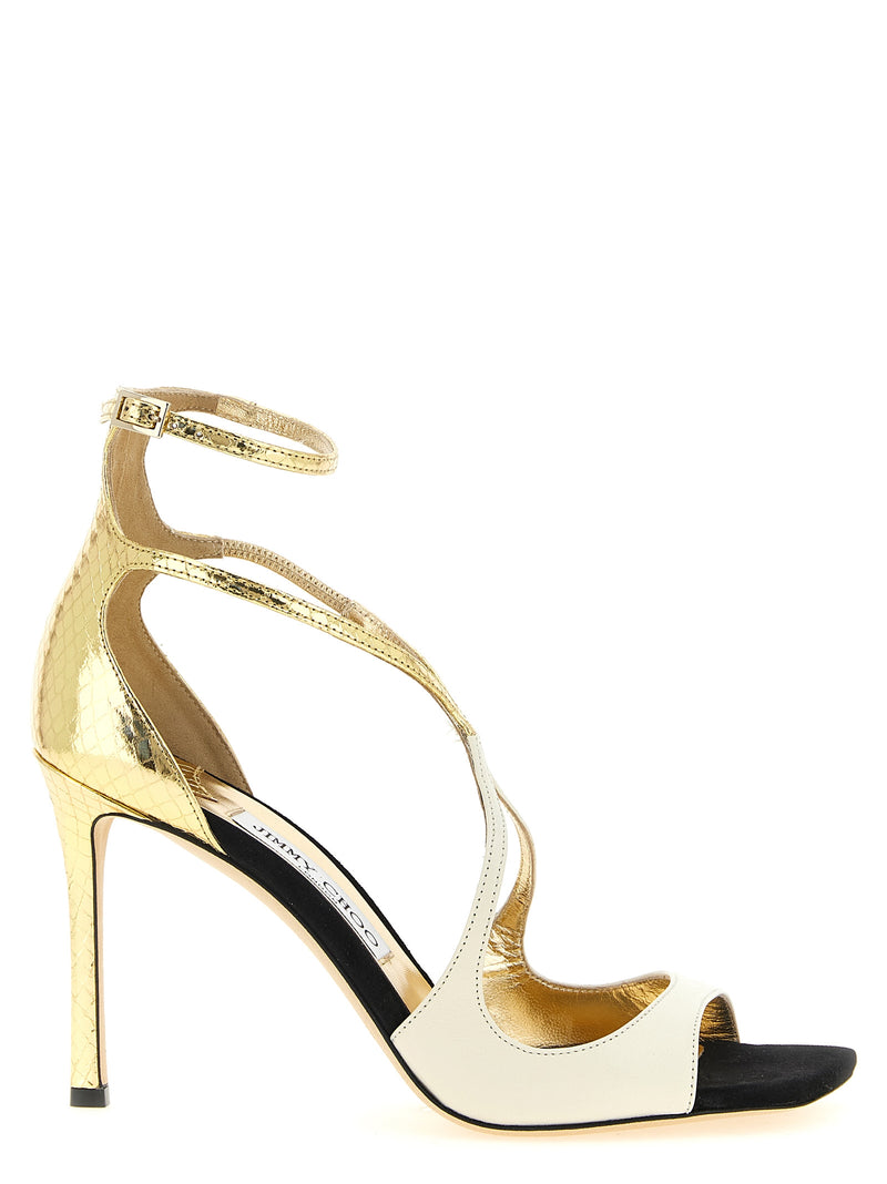 Jimmy Choo Azia Multicolor Leather Stiletto Heel Sandals
