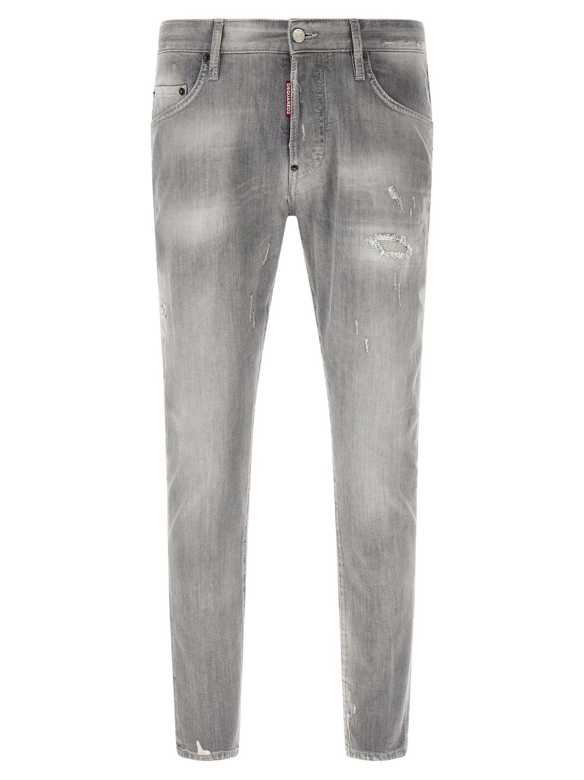 Dsquared² Gray Cotton Tapered Jeans for Men