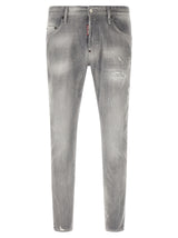 Dsquared² Gray Cotton Tapered Jeans for Men