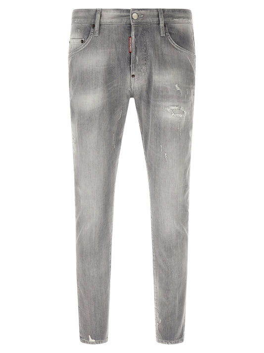 Dsquared² Gray Cotton Tapered Jeans for Men