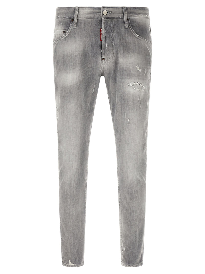 Dsquared² Gray Cotton Tapered Jeans for Men