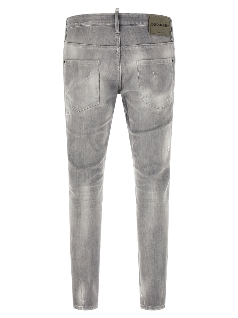 Dsquared² Gray Cotton Tapered Jeans for Men