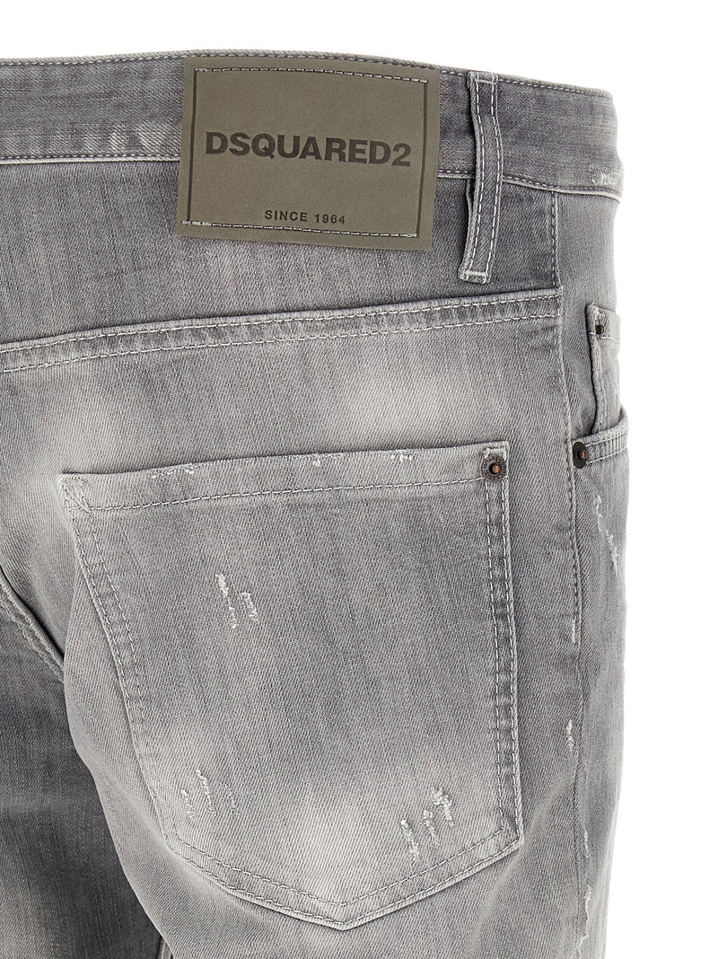 Dsquared² Gray Cotton Tapered Jeans for Men