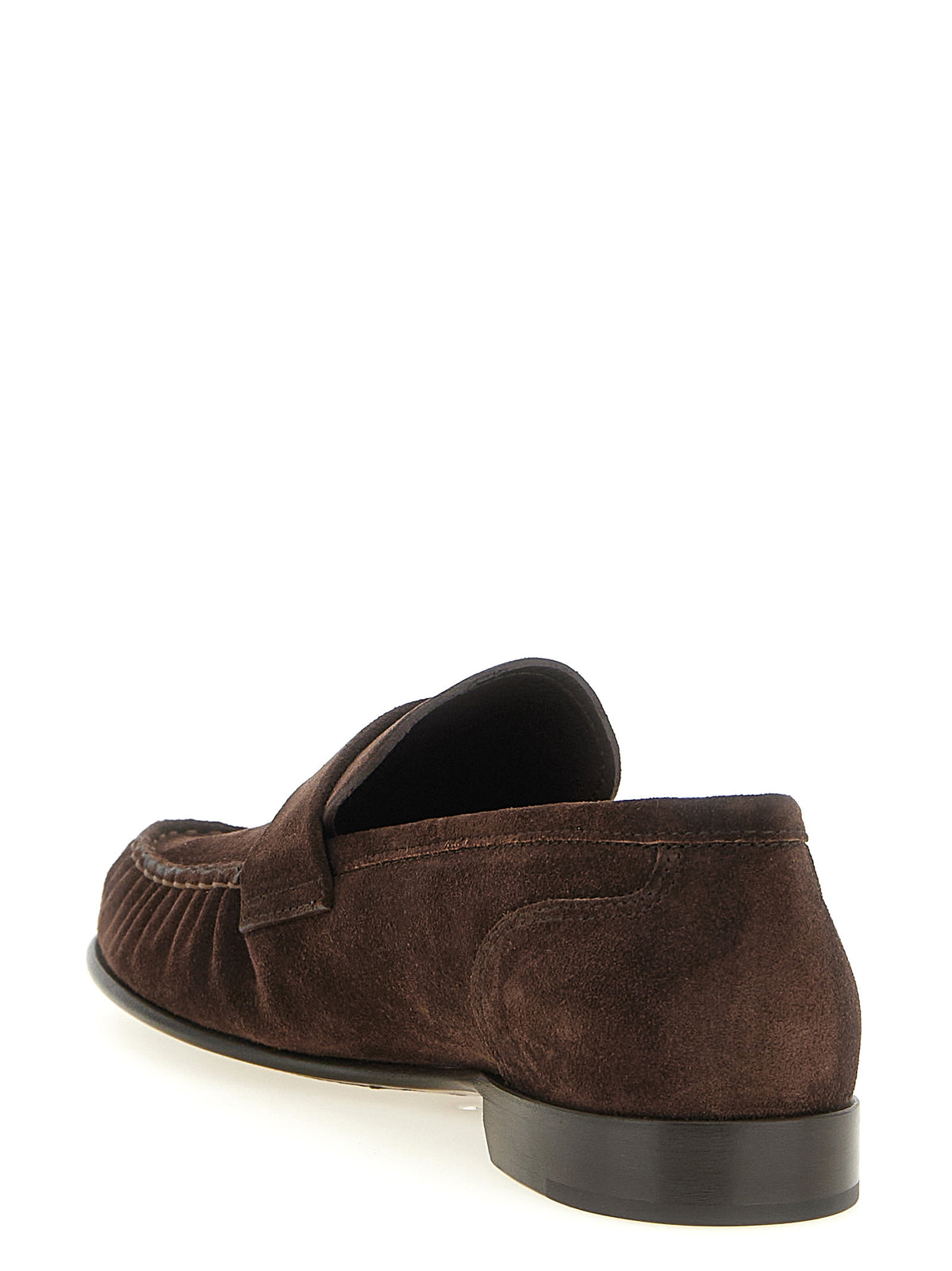 Jimmy Choo Ellis Brown Leather Slip-On Loafers for Women