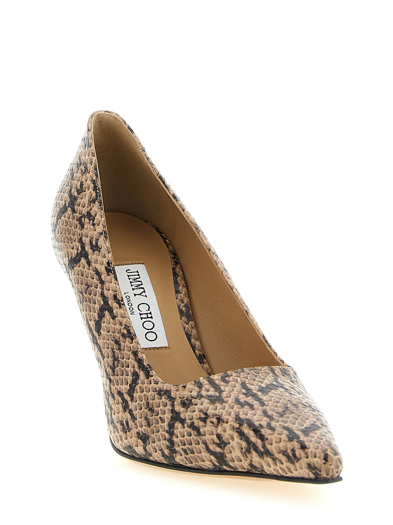 Jimmy Choo Ixia Brown Leather High Heel Pumps