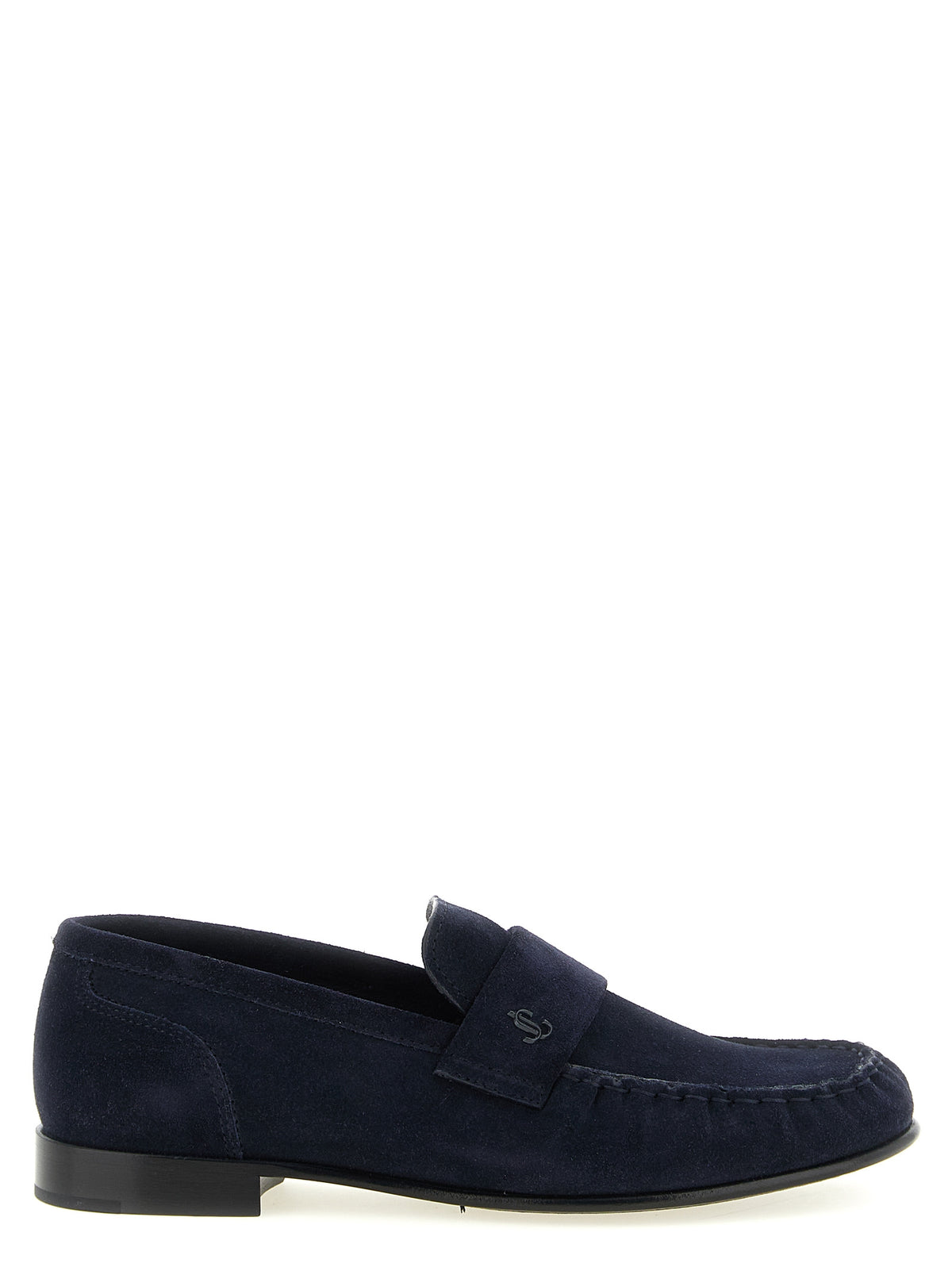 Jimmy Choo Ellis Blue Leather Slip-On Loafers for Women