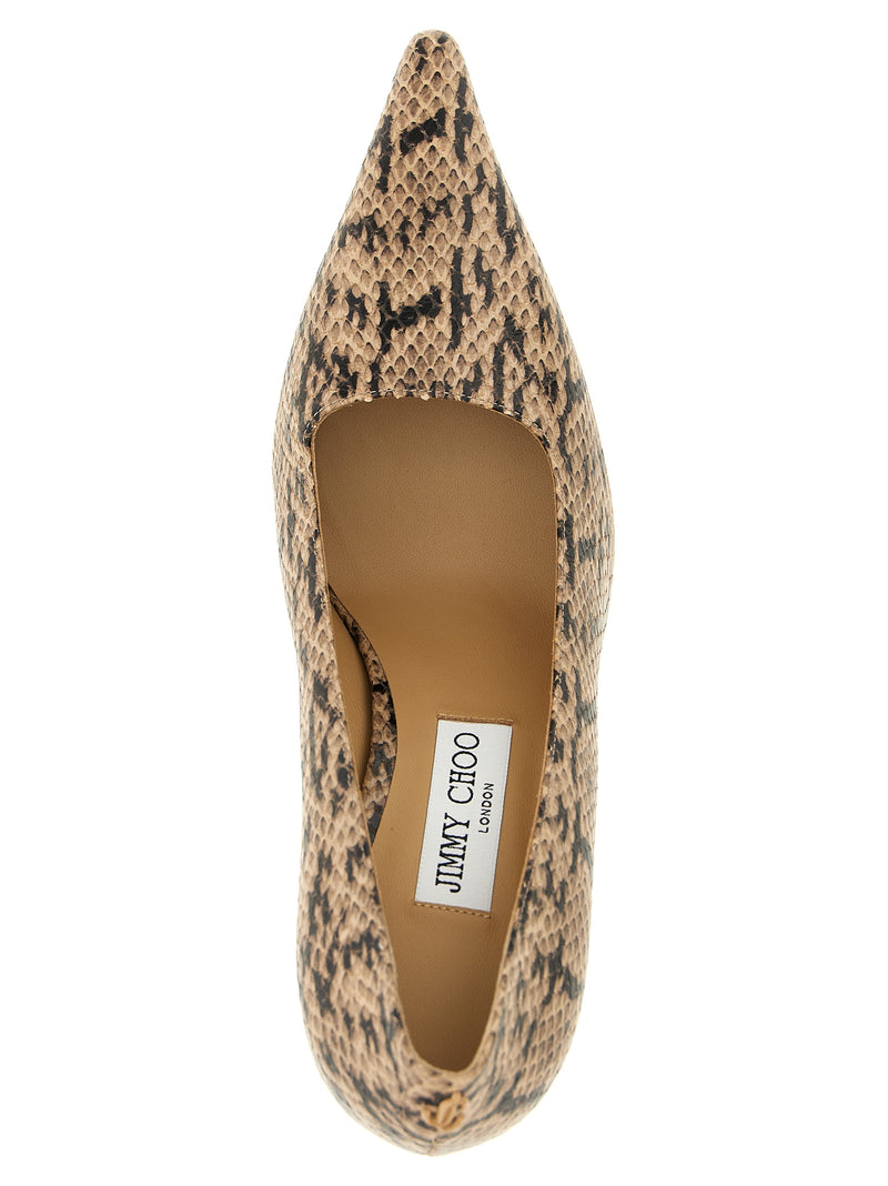 Jimmy Choo Ixia Brown Leather High Heel Pumps