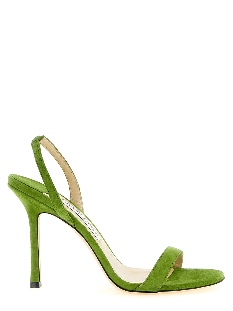 Jimmy Choo Jenn Bicolor Leather Stiletto Heel Sandals