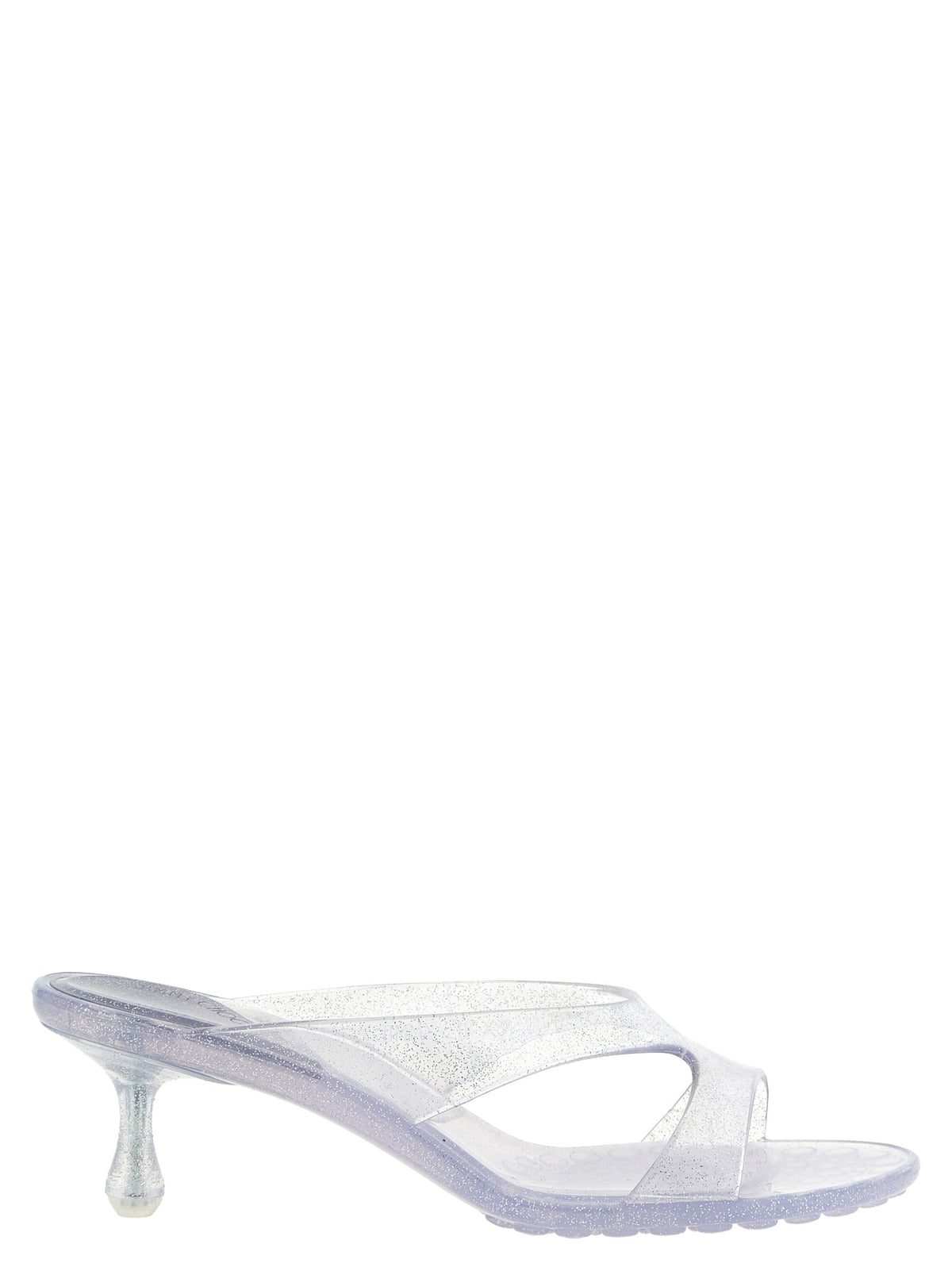 Sandales Plates en Caoutchouc Argentées Jimmy Choo Jelly Drop