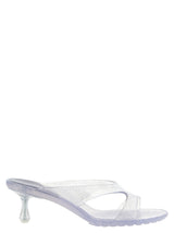 Sandales Plates en Caoutchouc Argentées Jimmy Choo Jelly Drop