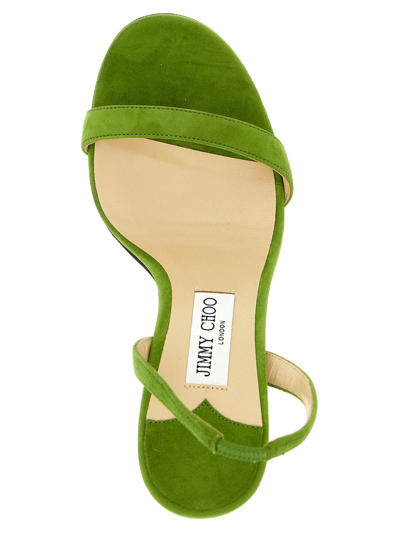 Jimmy Choo Jenn Bicolor Leather Stiletto Heel Sandals