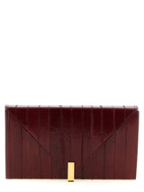 Giuseppe Zanotti Tuxedo Bordeaux Leather Clutch Bag