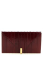 Giuseppe Zanotti Bordeaux Leather Clutch Bag