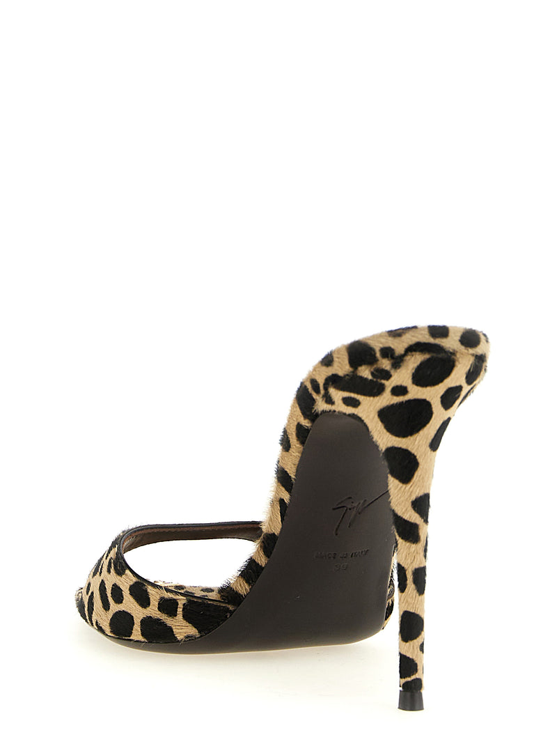 Giuseppe Zanotti Intriigo Savage Multicolor Stiletto Heel Sandals