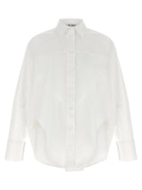 The Attico White Cotton Blouse - Modern Tailoring for Women