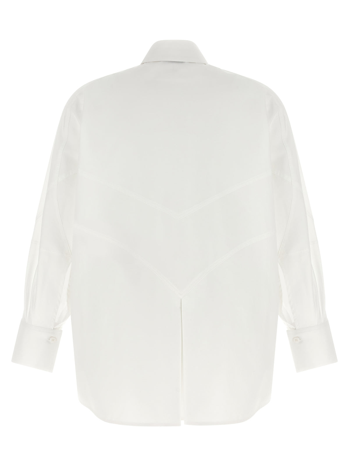 The Attico White Cotton Blouse - Modern Tailoring for Women