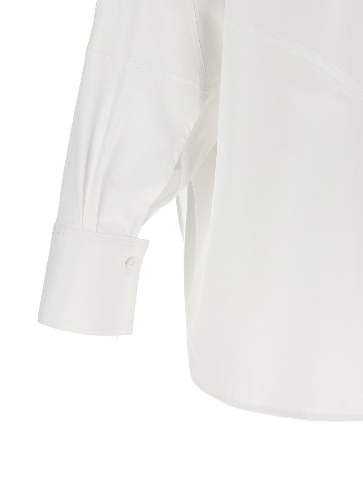 The Attico White Cotton Blouse - Modern Tailoring for Women