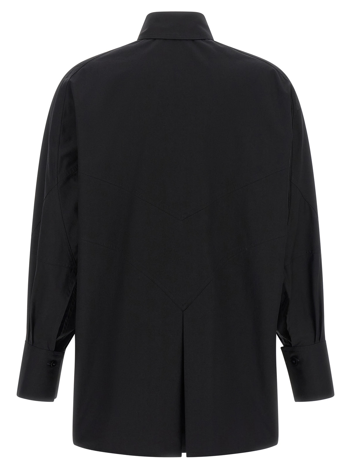 The Attico Black Cotton Blouse - Oversized Design