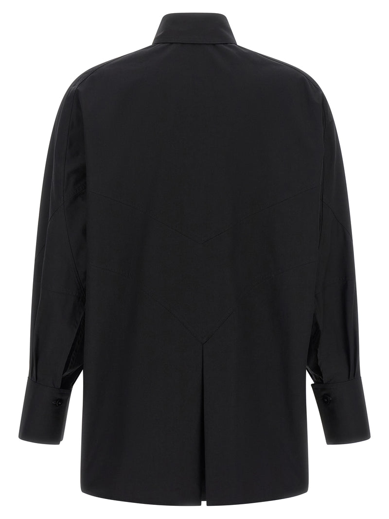 The Attico Black Cotton Blouse - Oversized Design