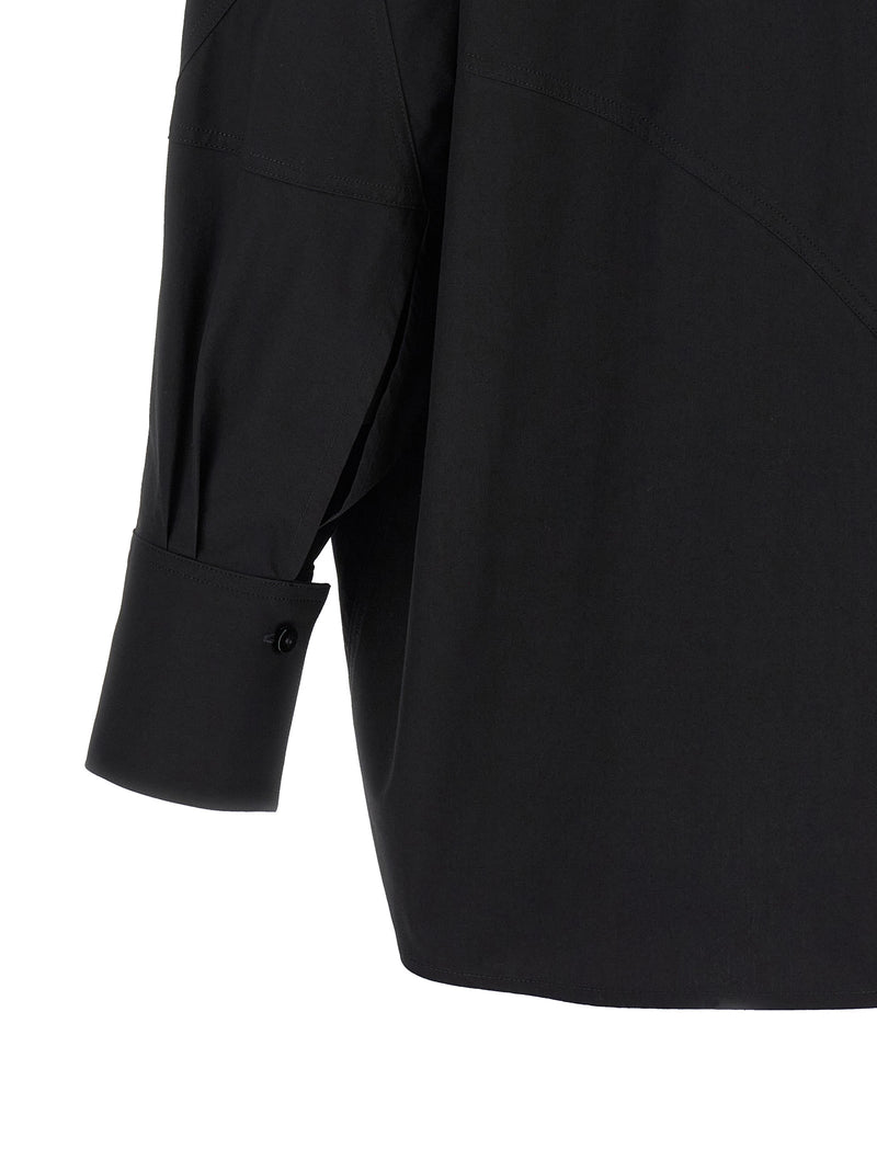 The Attico Black Cotton Blouse - Oversized Design