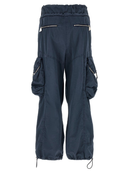 The Attico Blue Cotton Cargo Pants