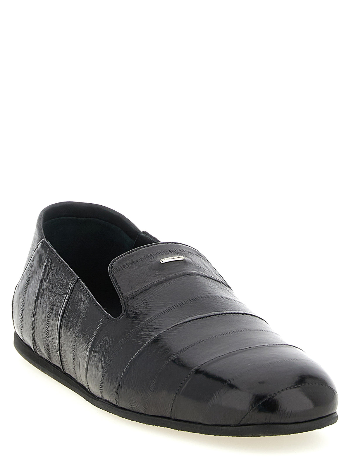 Giuseppe Zanotti Rupert 10 Black Leather Slip-On Loafers