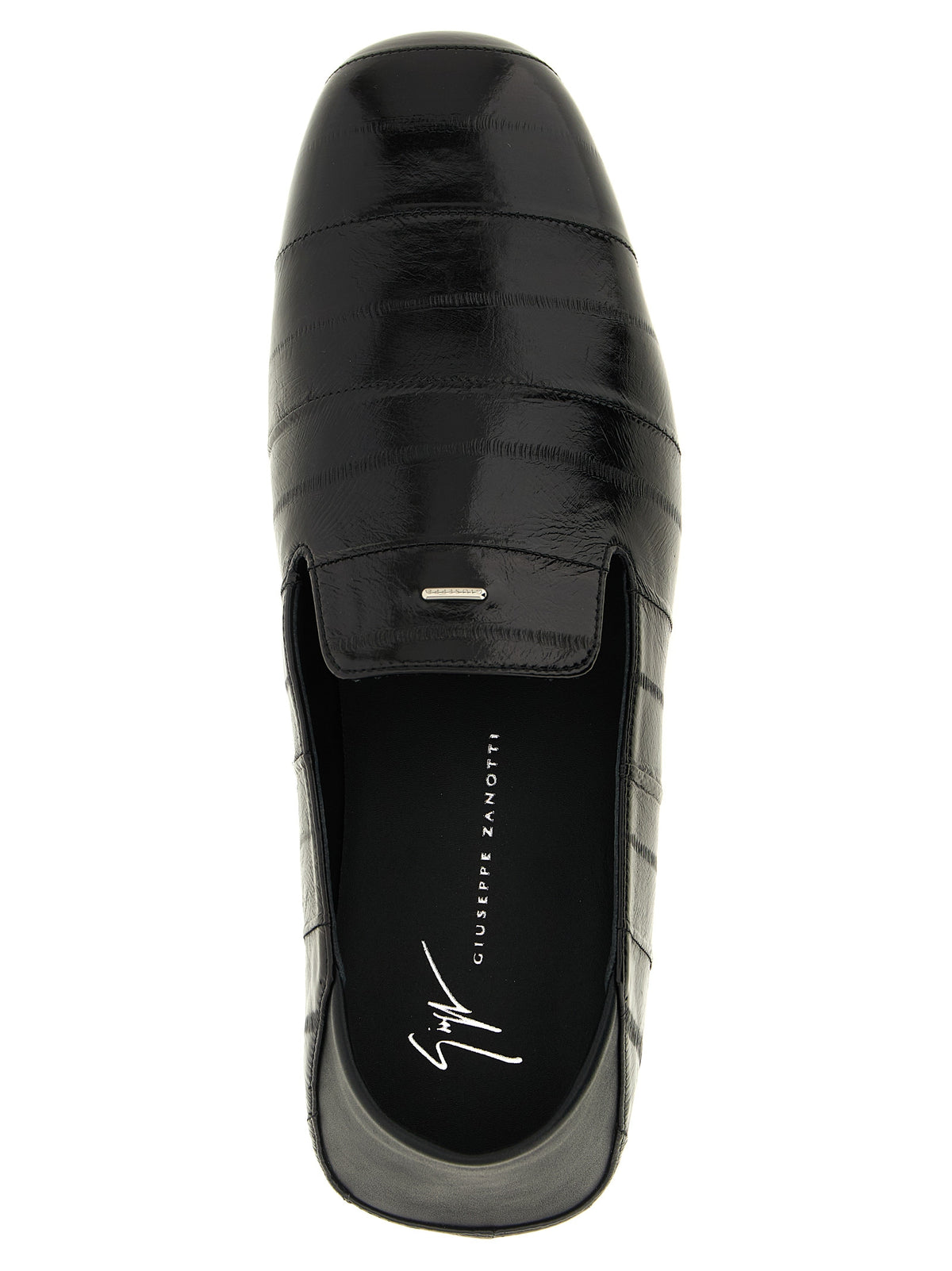 Giuseppe Zanotti Rupert 10 Black Leather Slip-On Loafers