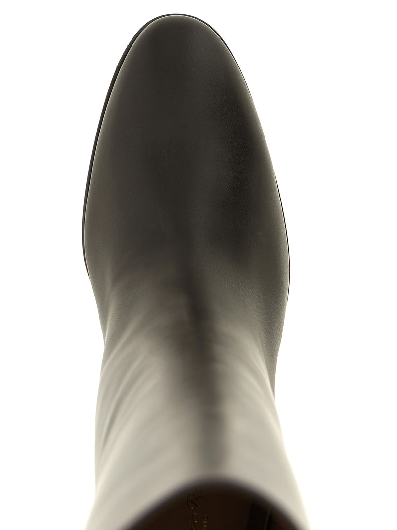 Gianvito Rossi Brown Calfskin Over The Knee Boots