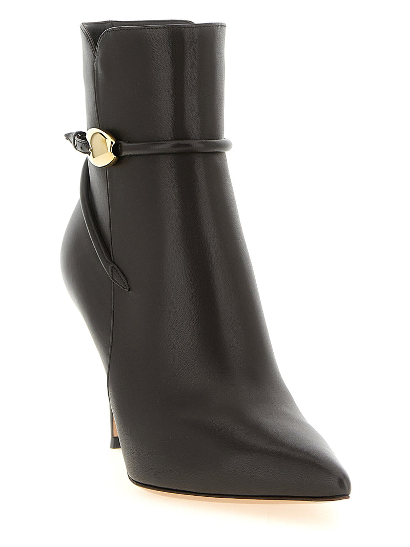 Gianvito Rossi Brown Lamb Leather Ankle Boots - Jungle Mamba
